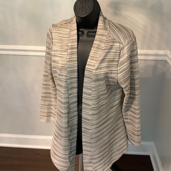 Easywear by Chico’s Metallic Open Front Cardigan Size 1 (M) - Picture 2 of 9